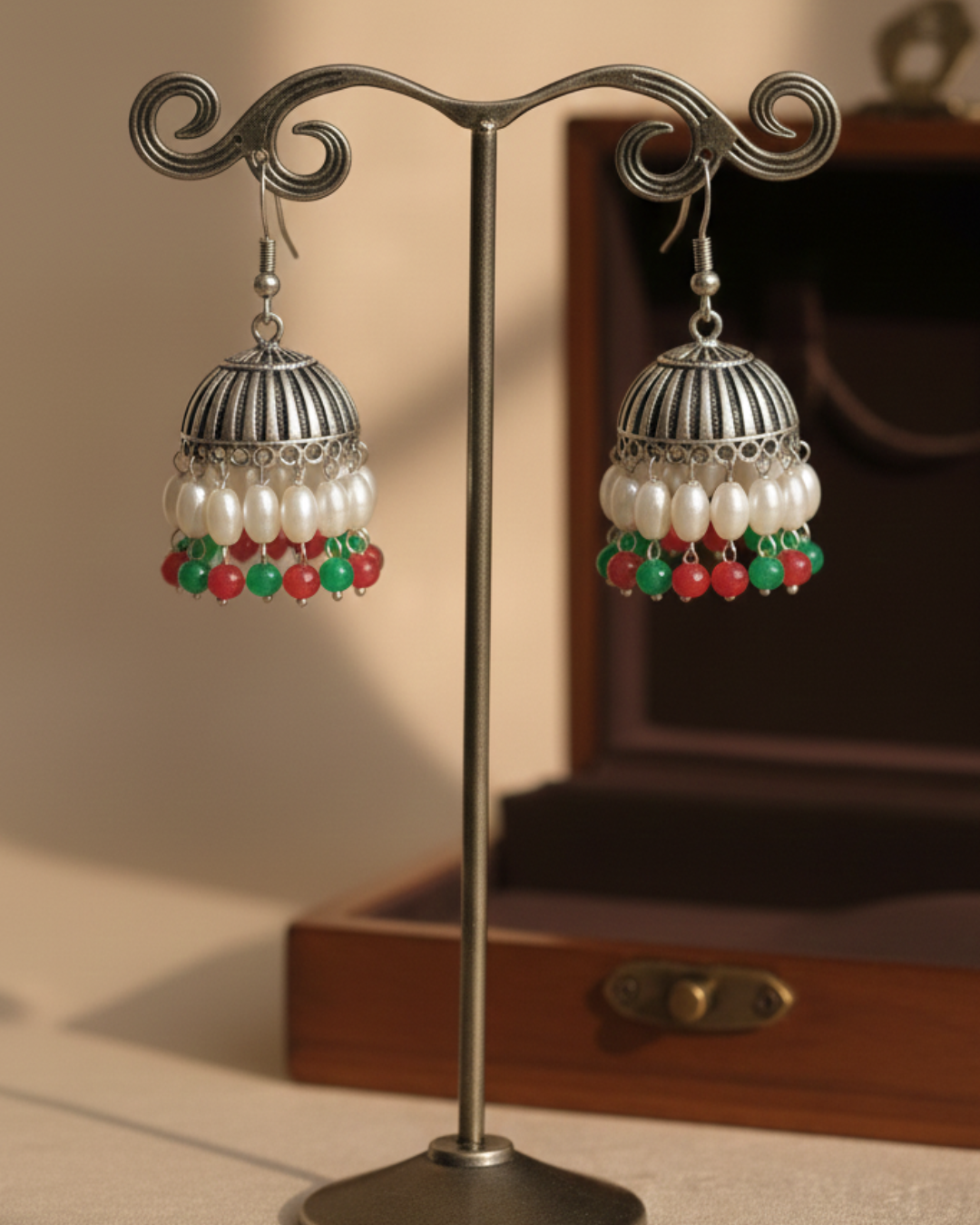 Beautiful Multi Coloured Jhumkas – Trendy Lightweight Traditional Earrings