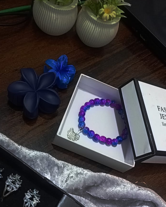 Blossom Glow Trio Set – Elastic Beaded Bracelet with Big & Small Flower Catchers