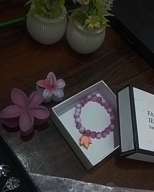 Blossom Glow Trio Set – Elastic Beaded Bracelet with Big & Small Flower Catcher