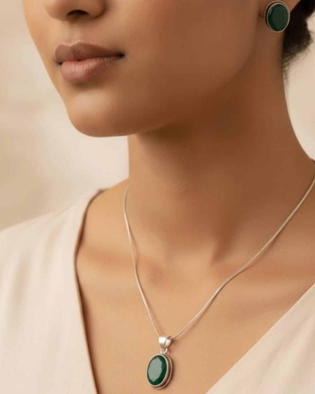 Elegant Stone Jewelry Set – Premium Stylish Necklace & Earrings for Women